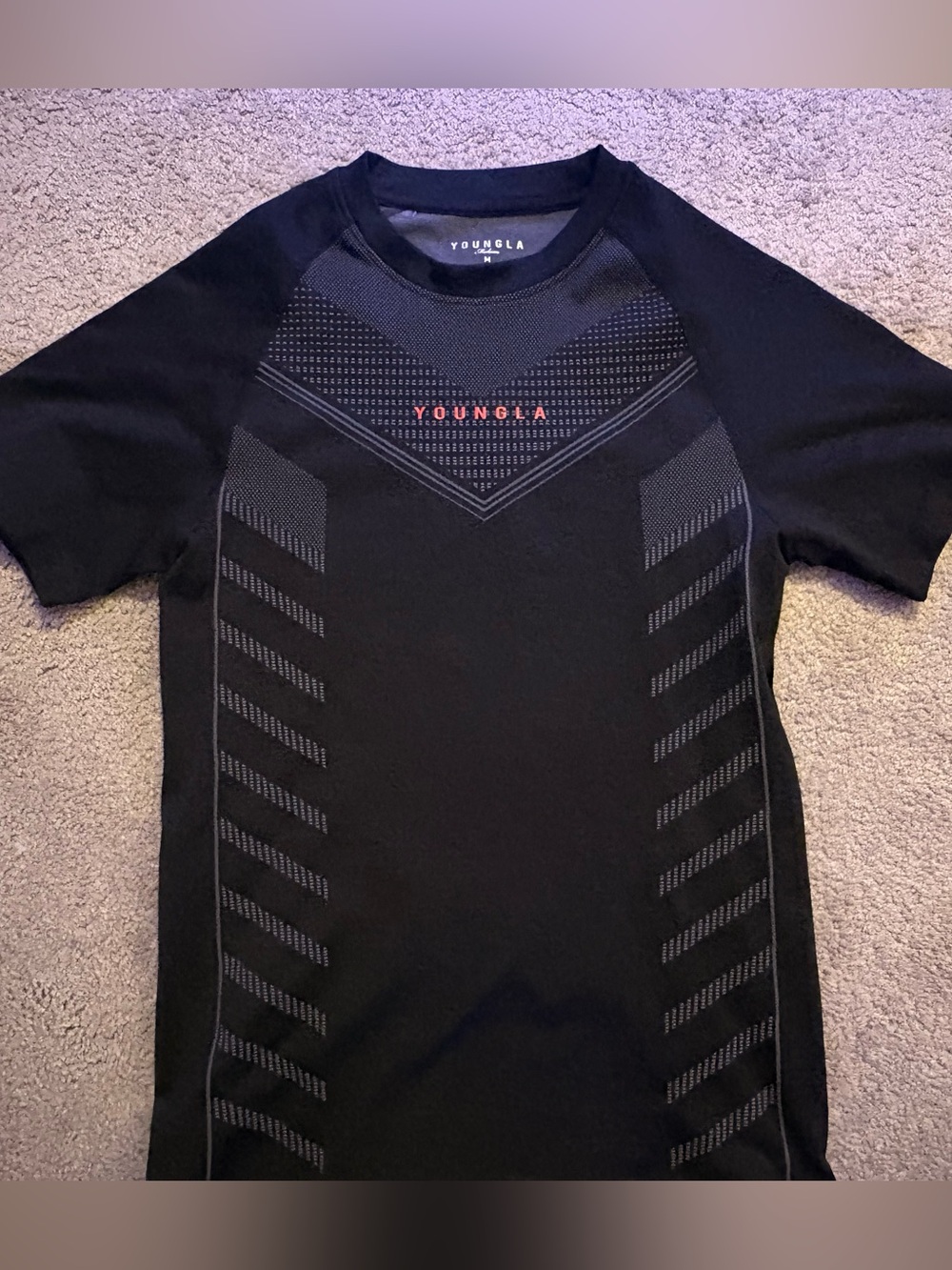 YoungLA Black Short-Sleeve Superhero Compression Tee